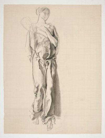 Studera för figur av överflöd i väggmålningen, Science Revealing the Treasures of the Earth, vid State Capitol-byggnaden i Harrisburg, Pennsylvania av Edwin Austin Abbey