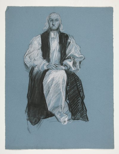 Studie för figur av biskop William White, i av Edwin Austin Abbey