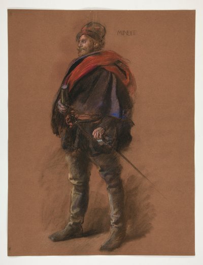 Studie för figur av kapten Peter Minuit i av Edwin Austin Abbey