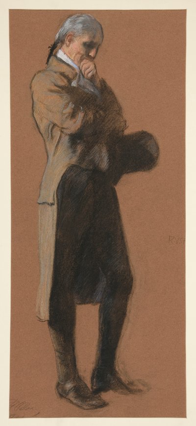 Studie för figur av Dr Benjamin Rush, in av Edwin Austin Abbey
