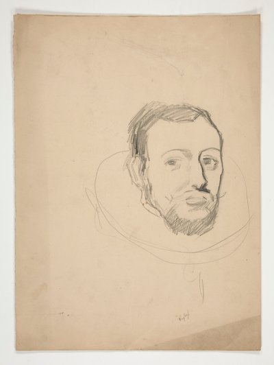 Studie för chef för en man: skiss för väggmålning för delstatsbyggnaden i Harrisburg, Pennsylvania, 1902-1911 (slutförd av John Singer Sargent) av Edwin Austin Abbey