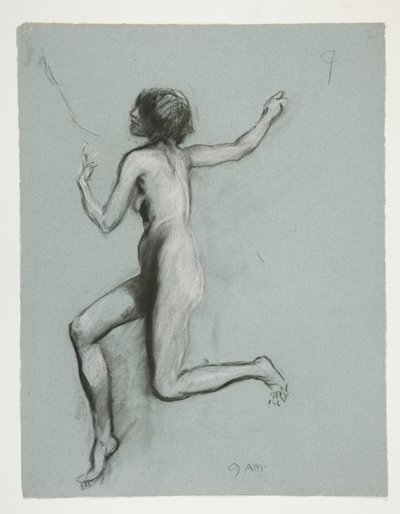 Studera för figuren 9 på morgonen av Edwin Austin Abbey