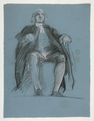 Studie för figuren av general John Peter Gabriel Muhlenberg, i av Edwin Austin Abbey