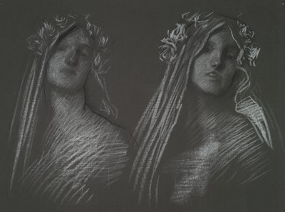 Studie för chefen för Blanchefleur för av Edwin Austin Abbey