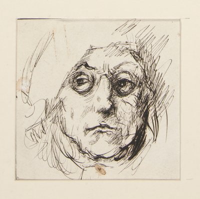 Studie av Benjamin Franklin för väggmålningarna vid State Capitol-byggnaden i Harrisburg, Pennsylvania, 1902-1911 (slutförd av John Singer Sargent) av Edwin Austin Abbey