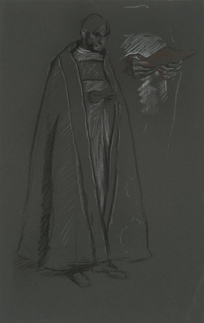 Studie av biskop för kröning av Edward VII av Edwin Austin Abbey