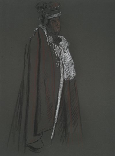 Studie av Peer for Coronation of Edward VII av Edwin Austin Abbey