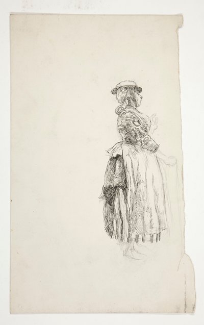 Studie av en lantkvinna av Edwin Austin Abbey