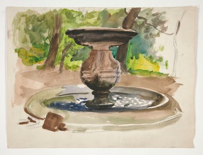 Studie av en fontän av Edwin Austin Abbey