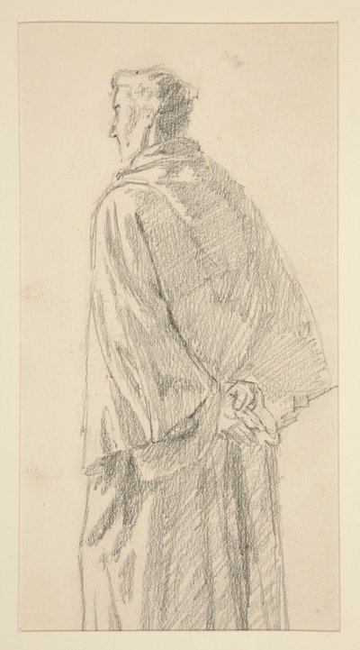 Studie av en man i mantel av Edwin Austin Abbey