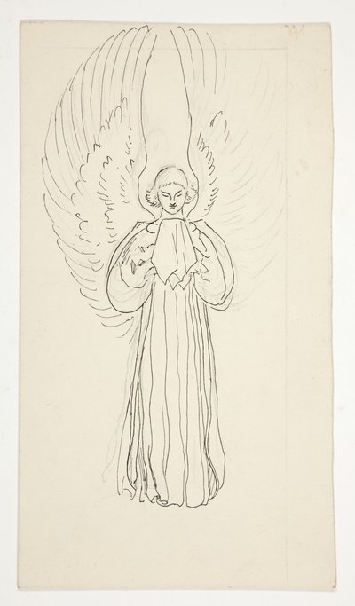 Study of an Angel, för The Quest of the Holy Grail (serie med femton målningar för Boston Public Library, färdig 1901) av Edwin Austin Abbey