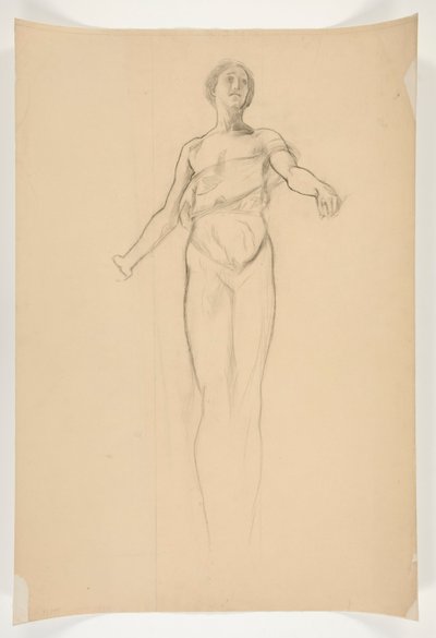 Studie av en allegorisk kvinnlig figur för väggmålning i delstatsbyggnaden i Harrisburg, Pennsylvania, 1902-1911 (slutförd av John Singer Sargent) av Edwin Austin Abbey