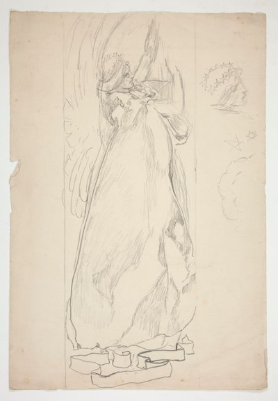 Studie av en ängel (för målat glas? för ett tak?) av Edwin Austin Abbey