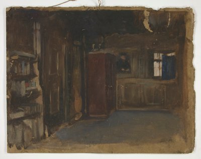 Studie av en interiör av Edwin Austin Abbey