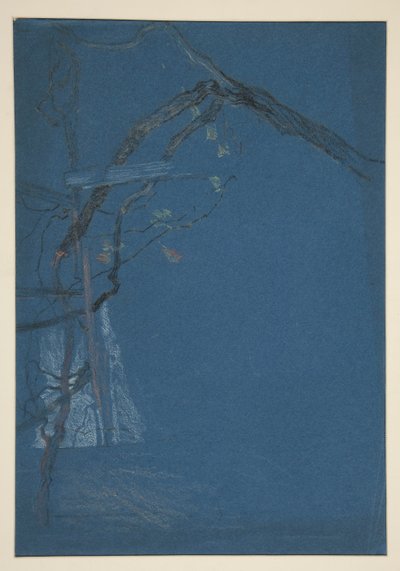 Studie av trädgrenar av Edwin Austin Abbey