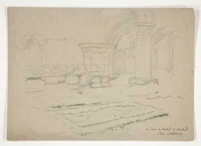 The Grave of MacLeod of MacLeod: Iona Cathedral av Edwin Austin Abbey