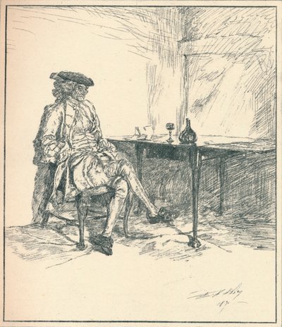 Brevet. Opublicerad pennteckning, 1890, 1923 av Edwin Austin Abbey