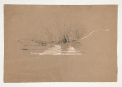 Träd på stranden av floden (?) av Edwin Austin Abbey