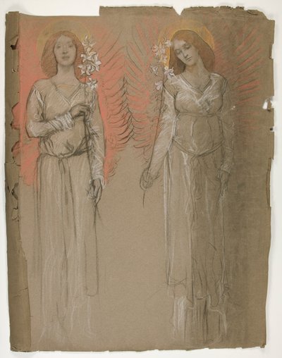 Två änglar av Edwin Austin Abbey