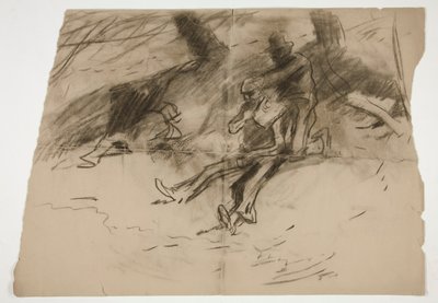 Två figurer - (oidentifierad illustration) av Edwin Austin Abbey