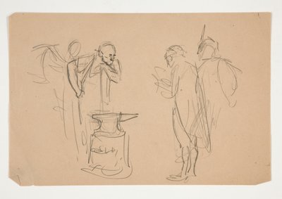 Oidentifierad illustration för Oliver Goldsmith av Edwin Austin Abbey