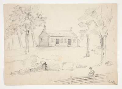 Utsikt över Friends Meeting House av Edwin Austin Abbey
