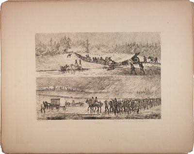 Fast i leran, 1876 av Edwin Austin Forbes