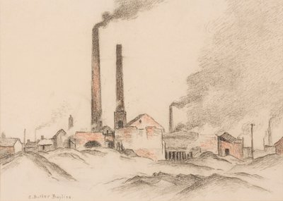 Brick Works (pastell på papper) av Edwin Butler Bayliss