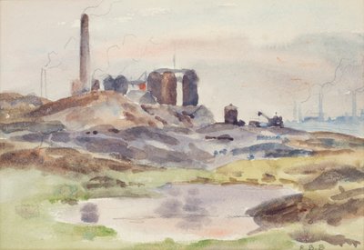 Ugnar (akvarell med kol på papper) av Edwin Butler Bayliss