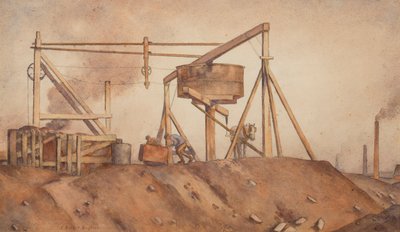 In the Gin Pit (akvarell på papper) av Edwin Butler Bayliss