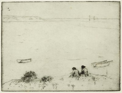 Skiss vid havet (etsning) av Edwin Butler Bayliss
