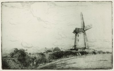 Väderkvarnen (etsning) av Edwin Butler Bayliss