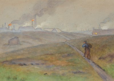 Variant av det svarta landet, landskap (akvarell på papper) av Edwin Butler Bayliss
