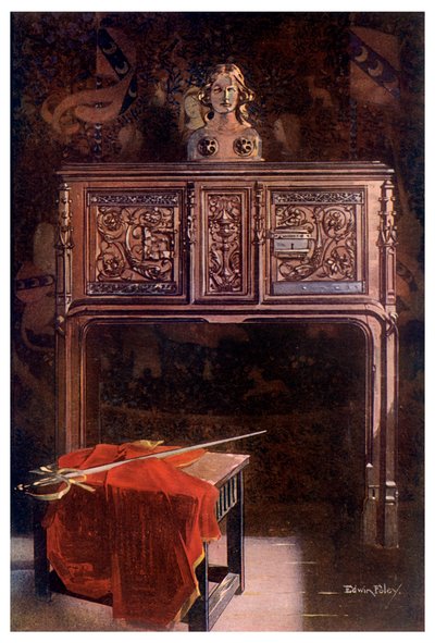Snidad ek Lous XII dressoir, 1910. av Edwin Foley