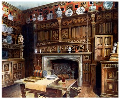 Panelstudien på Groombridge Place, Kent, 1910. av Edwin Foley