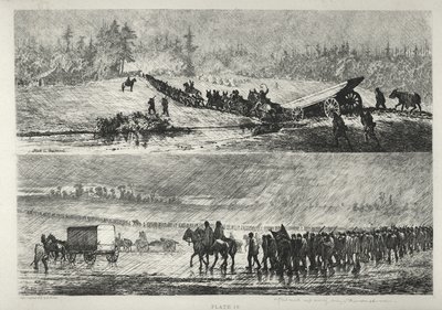 Marching in the Rain av Edwin Forbes