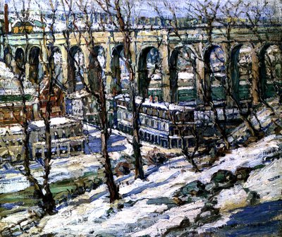 High Bridge på Harlem River, USA, ca 1907 av Edwin H. Gunn