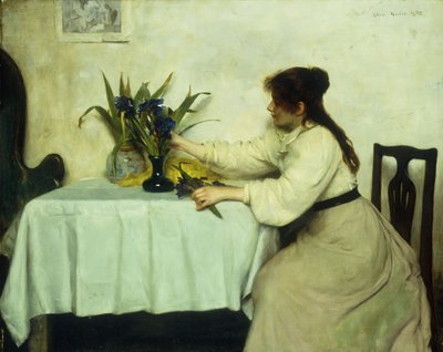 Arrangera blommorna, 1897 av Edwin Harris