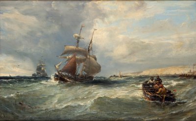 Brigantine utanför Yarmouth av Edwin Hayes