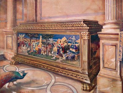 Äktenskapskassa eller Cassone. italienska av Edwin John Foley