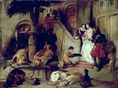 En innergård i gamla tider av Edwin Landseer