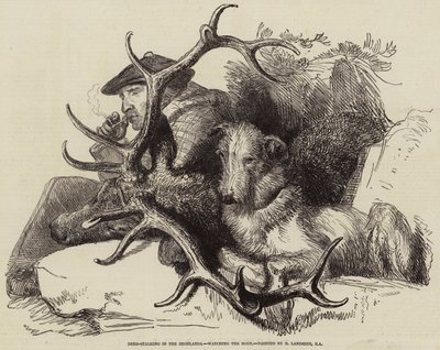 Deer-Stalking i höglandet, tittar på kroppen av Edwin Landseer