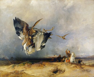 Hawking på den gamla goda tiden av Edwin Landseer