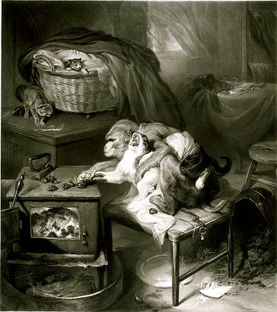 Kattens tass (gravyr) av Edwin Landseer