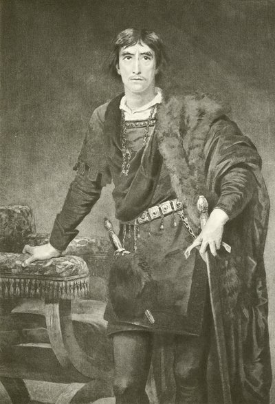 Henry Irving som Hamlet (gravyr) av Edwin Longsden Long
