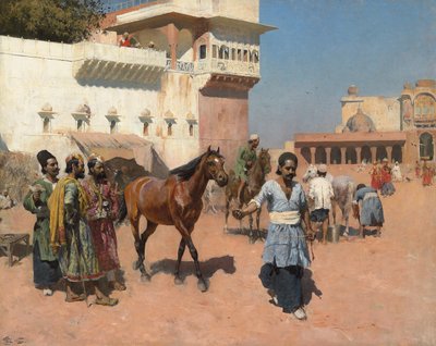 Persisk hästhandlare, Bombay, 1880-talet av Edwin Lord Weeks