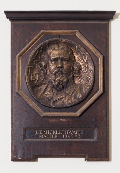 Medalj med John T. Micklethwaite, c.1893 av Edwin Roscoe Mullins