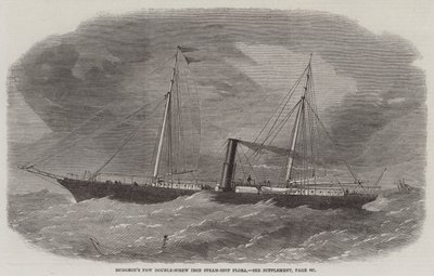 Dudgeons nya dubbelskruvsjärn Steam-Ship Flora av Edwin Weedon