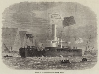 Flytande av HM Twin-Screw Ironclad Monitor, Glatton av Edwin Weedon