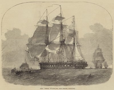 HMS Nankin, 50 Guns, Hederable Keith Stewart, Commander av Edwin Weedon